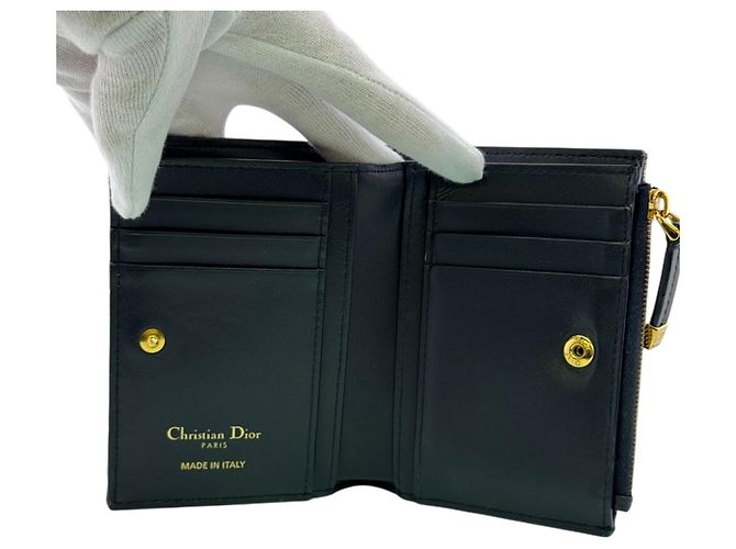 Cartera de doble pliegue Christian Dior Dior Montaigne 30, Navy Azul marino - vista 4