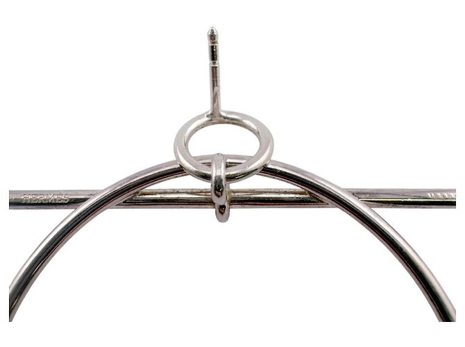 Hermès Brincos Loop MM Silver Stud HERMES Prata - vista 4