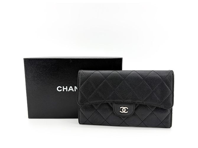 Boy Chanel Timeless Long Wallet aus Lammleder medium Schwarz - Ansicht 2
