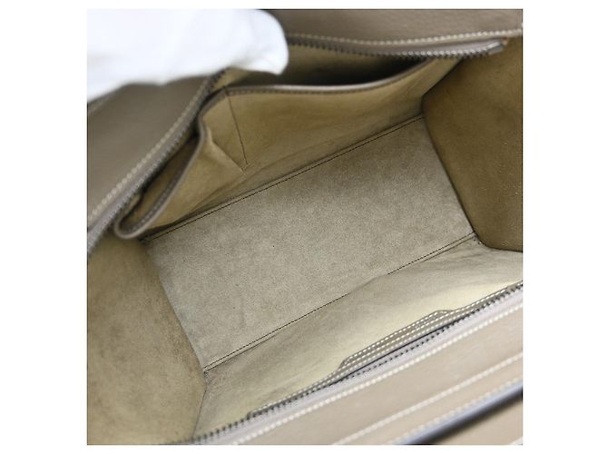 Céline Celine Luggage Grainy Leather Mini Castaño - vista 3