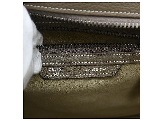 Céline Celine Luggage Grainy Leather Mini Castaño - vista 4