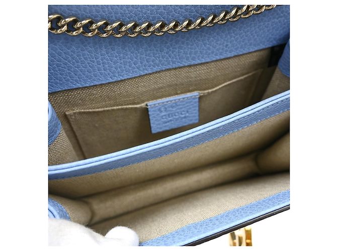 Gucci Interlocking Leather Small Blau - Ansicht 3