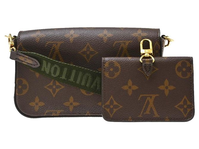 Louis Vuitton Felicie Strap & Go Monogram Canvas Large Marrone - vista 2