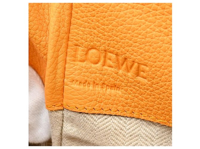 Loewe Hammock Leather Small Arancione - vista 4