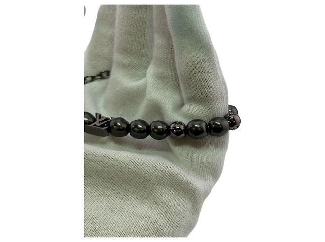 Bracciale rigido Louis Vuitton Monogram Pearl Metallico Monogramma - vista 4