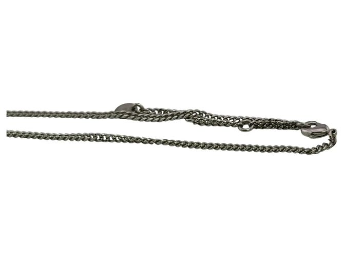 Fendi Silberne Halskette mit Strasssteinen - Ansicht 3