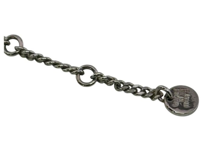 Fendi Silberne Halskette mit Strasssteinen - Ansicht 6