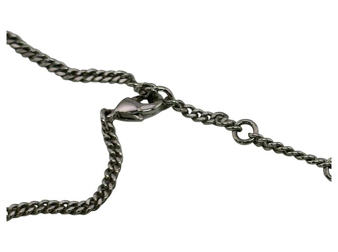 Fendi Silberne Halskette mit Strasssteinen - Ansicht 7