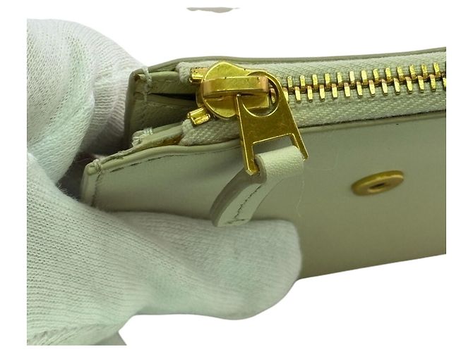 Cartera tríptico de cuero blanco Bottega Veneta - vista 11