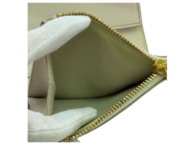 Cartera tríptico de cuero blanco Bottega Veneta - vista 12