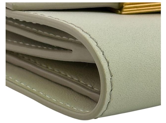 Cartera tríptico de cuero blanco Bottega Veneta - vista 3