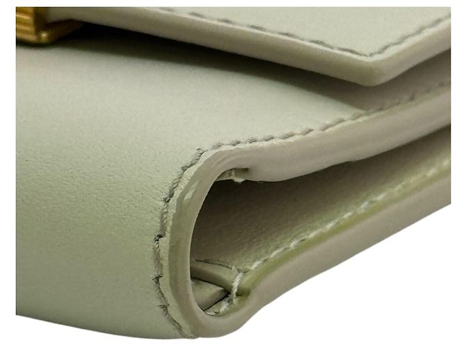 Cartera tríptico de cuero blanco Bottega Veneta - vista 4