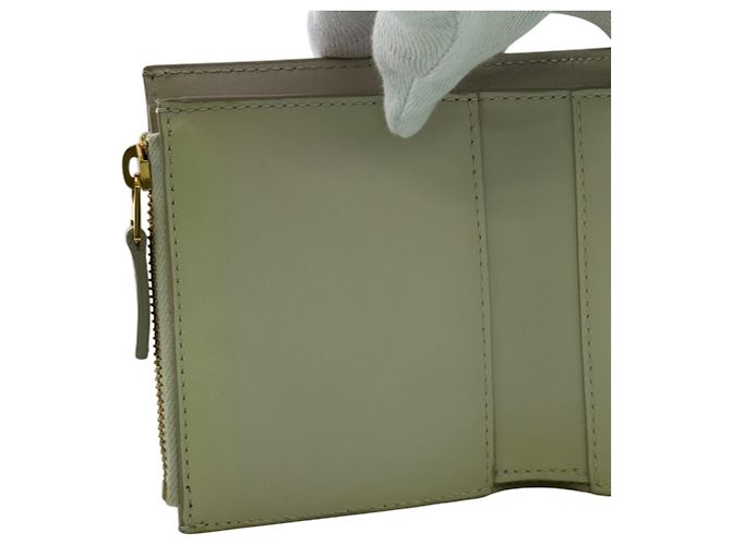 Cartera tríptico de cuero blanco Bottega Veneta - vista 7