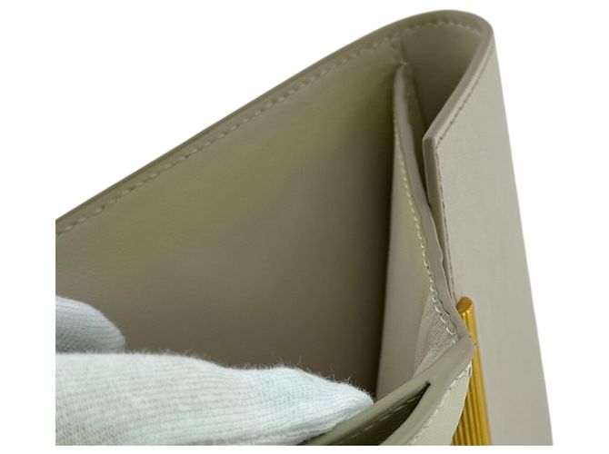 Cartera tríptico de cuero blanco Bottega Veneta - vista 8