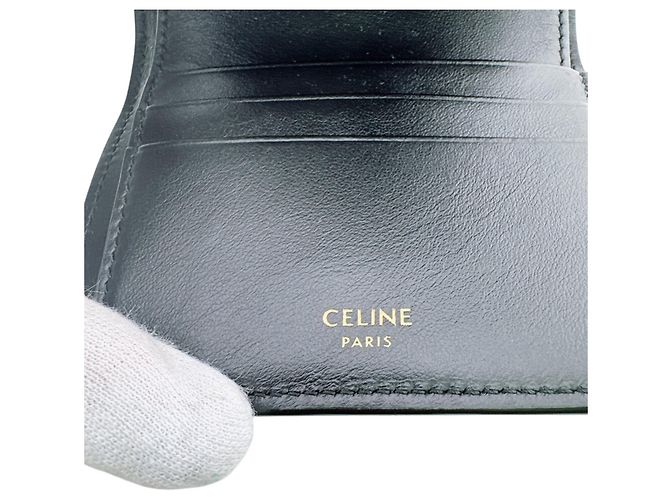 Céline Celine Cartera Pequeña 16 Tri-fold Negro - vista 11