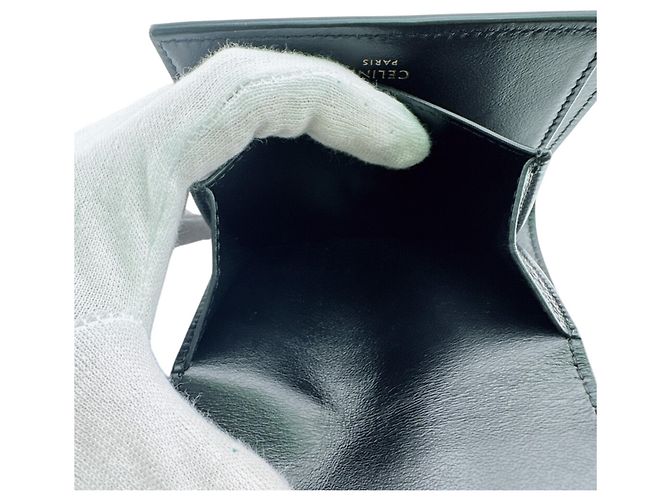 Céline Celine Cartera Pequeña 16 Tri-fold Negro - vista 9