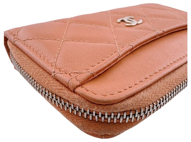 CHANEL Fragment Case Matelassé Wallet Orange - view 3