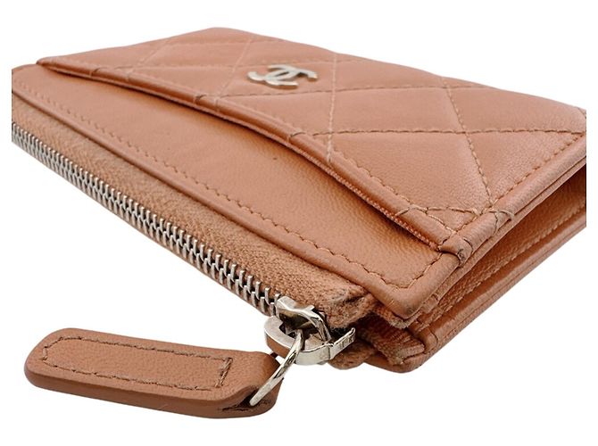 CHANEL Fragment Case Matelassé Wallet Orange - view 6