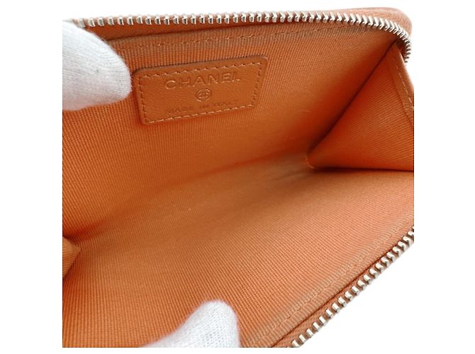 CHANEL Fragment Case Matelassé Wallet Orange - view 8