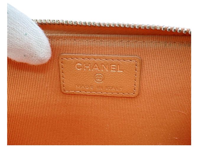 CHANEL Fragment Case Matelassé Wallet Orange - view 9