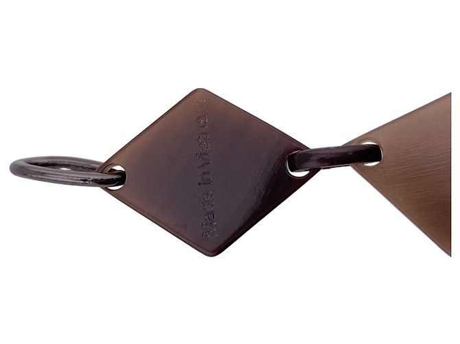 Hermès Hermes Buffalo Horn Long Necklace Chain Braun Orange - Ansicht 7