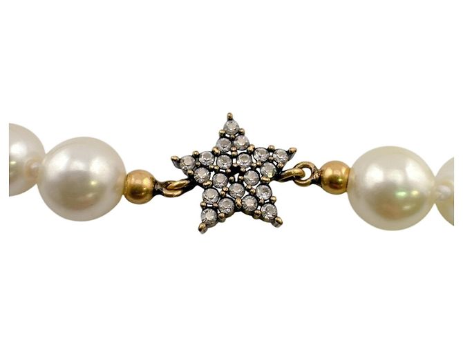 Collana Christian Dior placcata oro e strass D'oro - vista 6