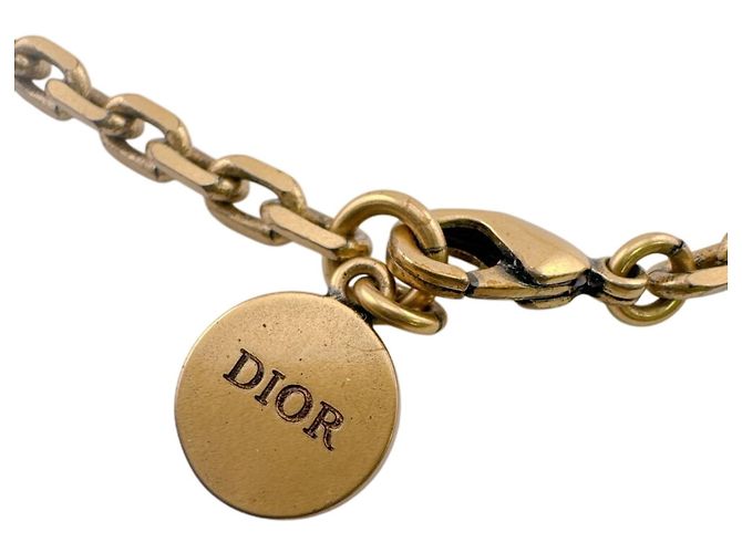 Collana Christian Dior placcata oro e strass D'oro - vista 7