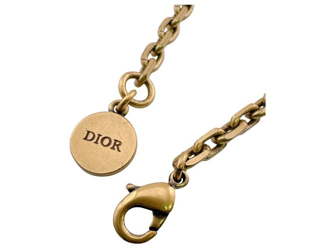 Collana Christian Dior placcata oro e strass D'oro - vista 8