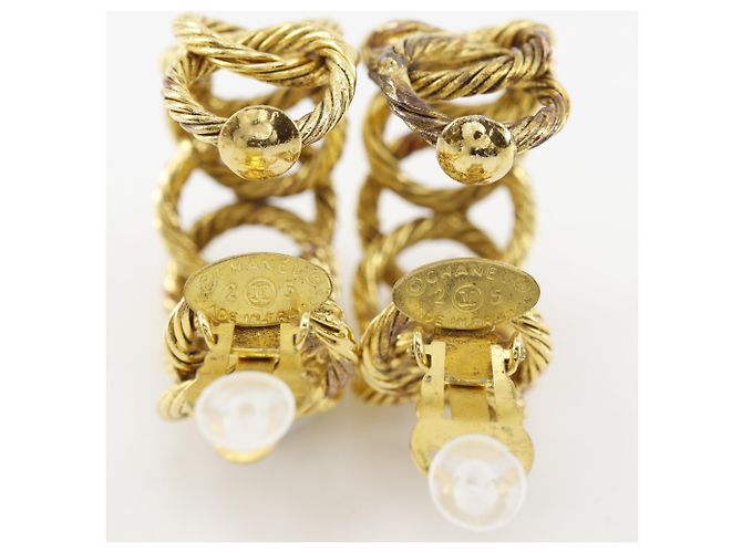 Orecchini a clip Chanel Vintage Rope Chain - vista 4