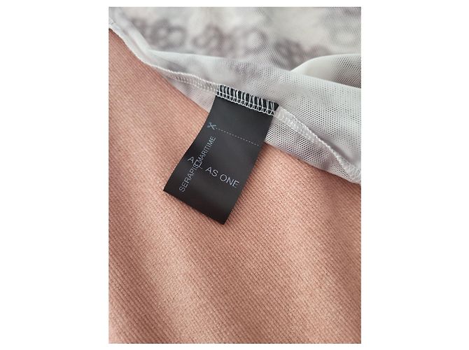 Autre Marque Serapis Maritime Top Cuello Alto Punto Transparente Blanco - vista 4