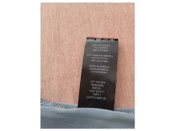 Autre Marque Camiseta de malla estampada abstracta Serapis Blanco Azul Gris Púrpura - vista 5