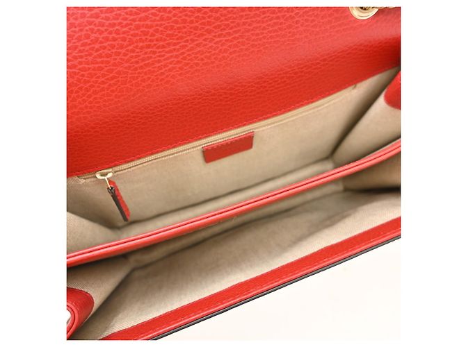 Gucci Interlocking Leather Medium Rosso - vista 3