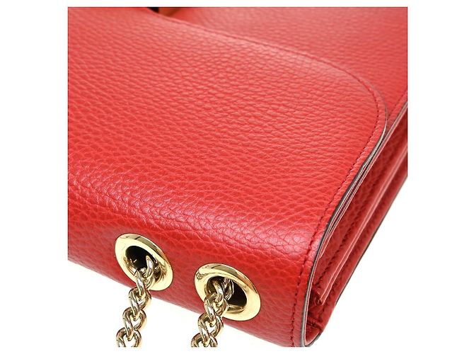 Gucci Interlocking Leather Medium Rosso - vista 6