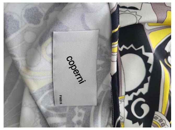 Coperni Vestido asimétrico estampado Negro Blanco Gris Amarillo - vista 5
