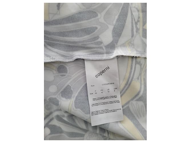Coperni Vestido asimétrico estampado Negro Blanco Gris Amarillo - vista 6