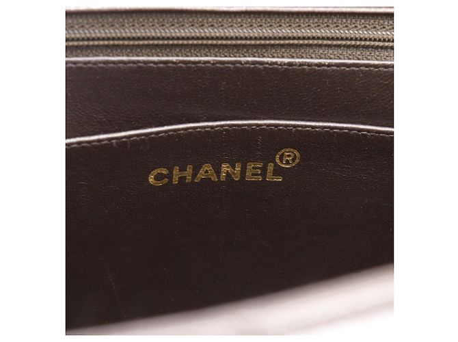 Borsa a Spalla Chanel Big Matelasse 34 Marrone - vista 13