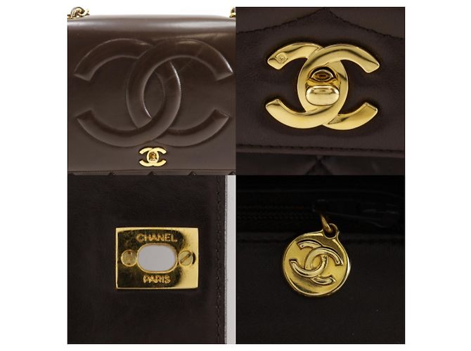 Borsa a Spalla Chanel Big Matelasse 34 Marrone - vista 15