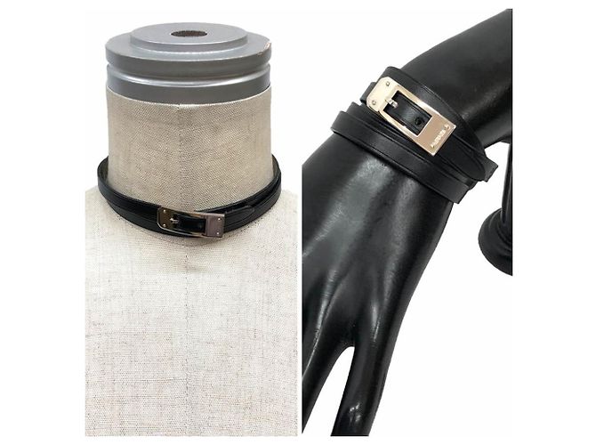 Kelly Choker de Cuero Hermès Negro - vista 2