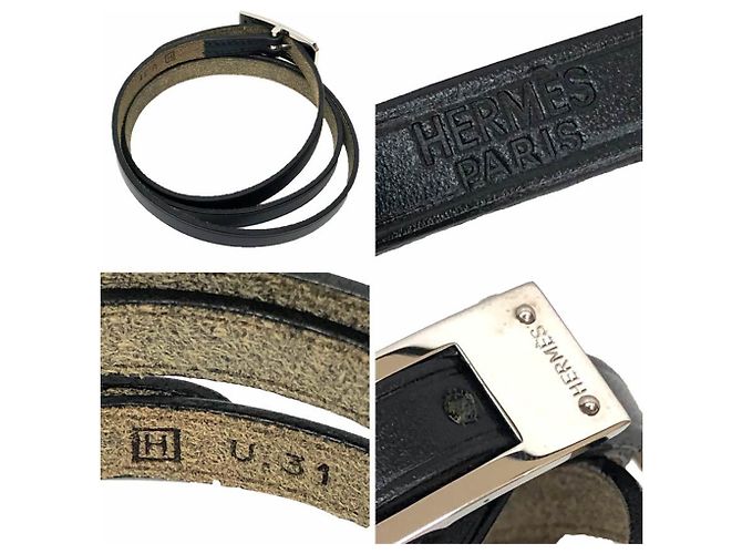 Kelly Choker de Cuero Hermès Negro - vista 3