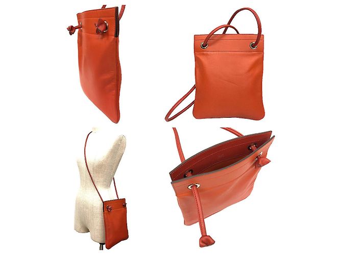 Hermès Borsa a Spalla Hermes Sac Aline Mini Arancione - vista 2
