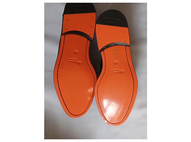 Santoni Mocassini in pelle nera Nero - vista 2