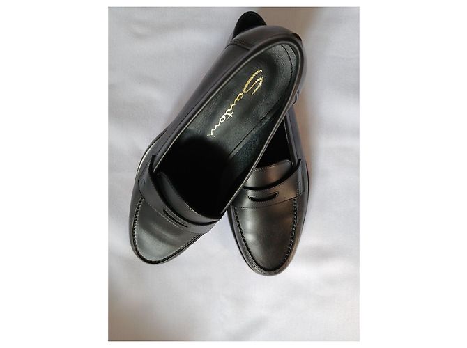 Santoni Mocassini in pelle nera Nero - vista 3