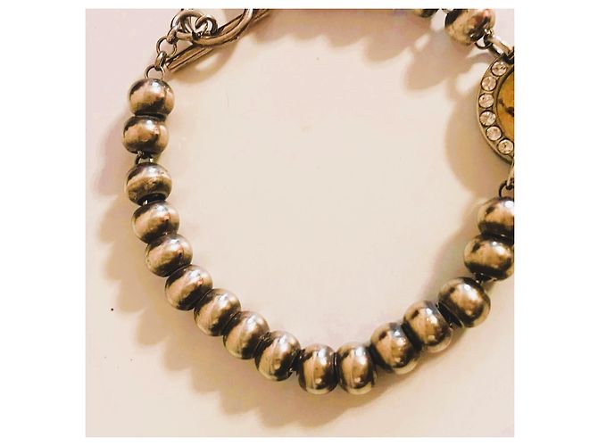 Iconico bracciale vintage DOLCE & GABBANA con cammeo, cristalli, perla, charms Argento Multicolore - vista 14