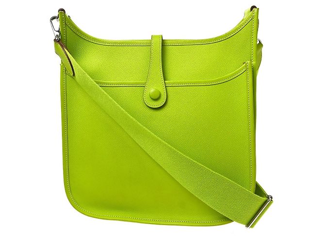 Hermès Borsa Hermes Evelyne Gen III Clemence PM Verde - vista 2