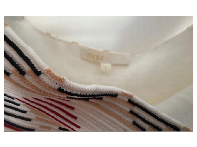 Maje Abito in maglia multicolore Nero Bianco Rosso Beige - vista 2