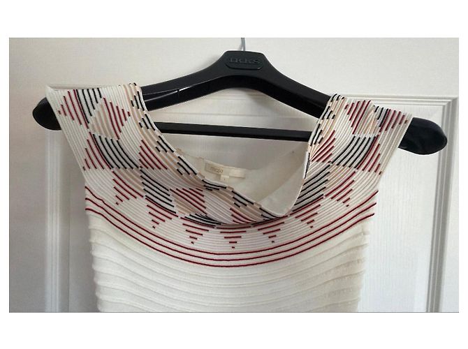 Maje Abito in maglia multicolore Nero Bianco Rosso Beige - vista 3
