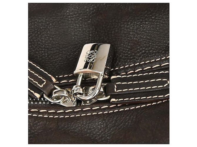 Borsa Loewe Anagram in pelle Marrone - vista 5