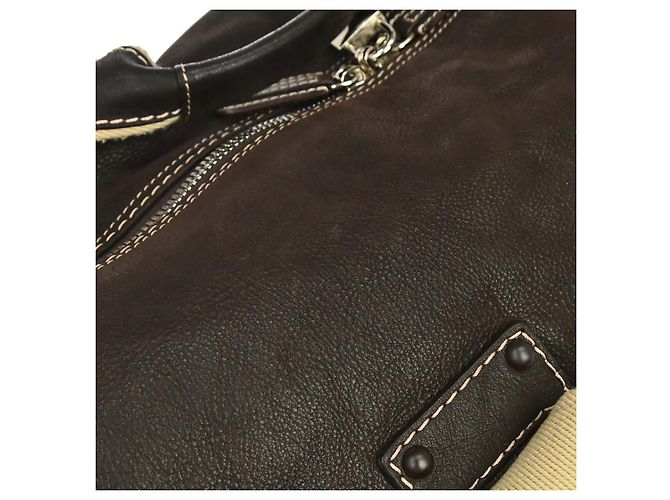 Borsa Loewe Anagram in pelle Marrone - vista 7