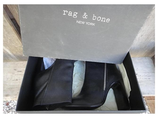 Stivaletti in pelle nera Rag & Bone Nero - vista 3