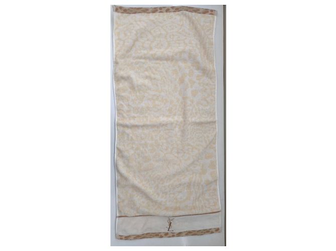 Serviette d'invité Yves Saint Laurent en coton beige Marron - vue 2